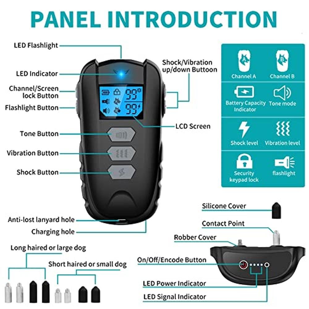 Dog Training Collar: Asrcs Remote Waterproof Dog Collar – Close-up Detail