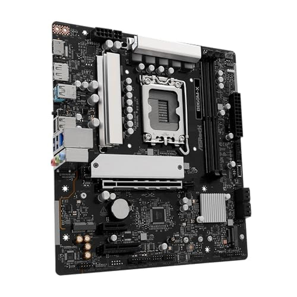 ASRock B860M-X: High-End Micro ATX Motherboard – Side View
