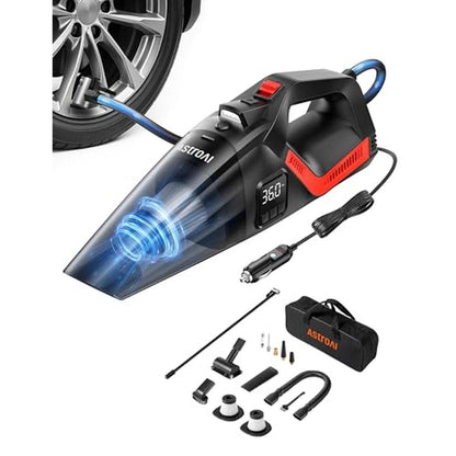 Car Air Compressor: AstroAI 4-in-1 Portable Car Vacuum – Front View