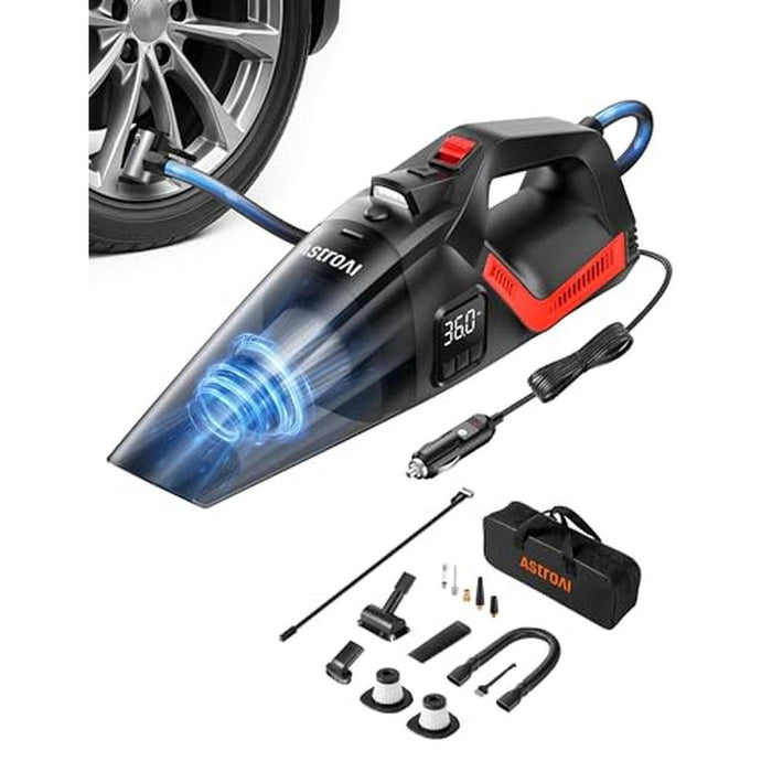 Car Air Compressor: AstroAI 4-in-1 Portable Car Vacuum – Front View