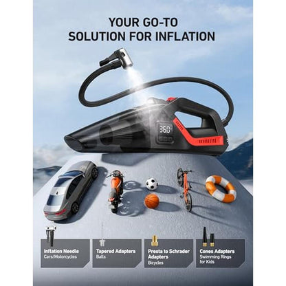 Car Air Compressor: AstroAI 4-in-1 Portable Car Vacuum – In Use