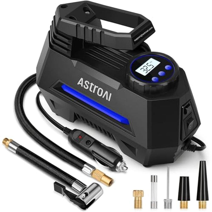 Air Pump: AstroAI Tire Inflator Portable Air Compressor – Front View