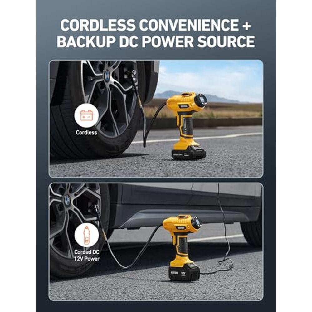 Air AstroAI: AstroAI Cordless Tire Inflator Air Compressor – In Use