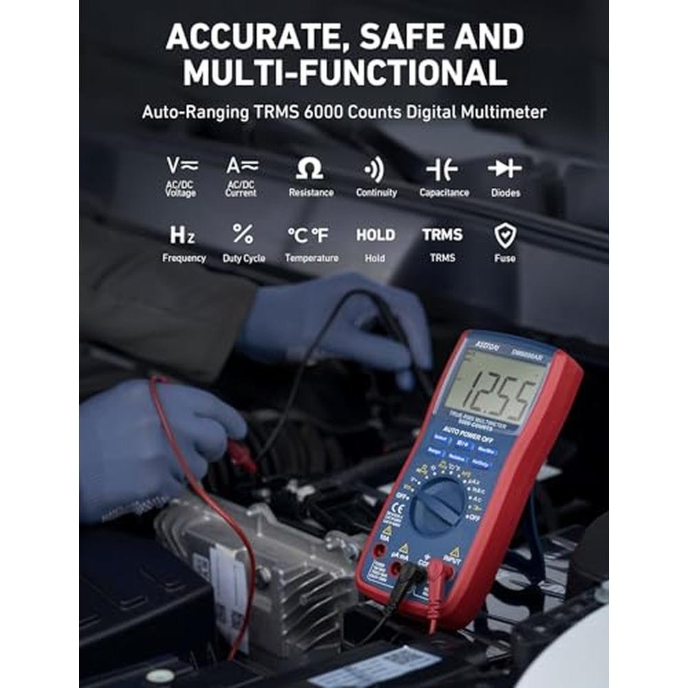 Astroai Digital Multimeter and Analyzer TRMS 6000 – Side View