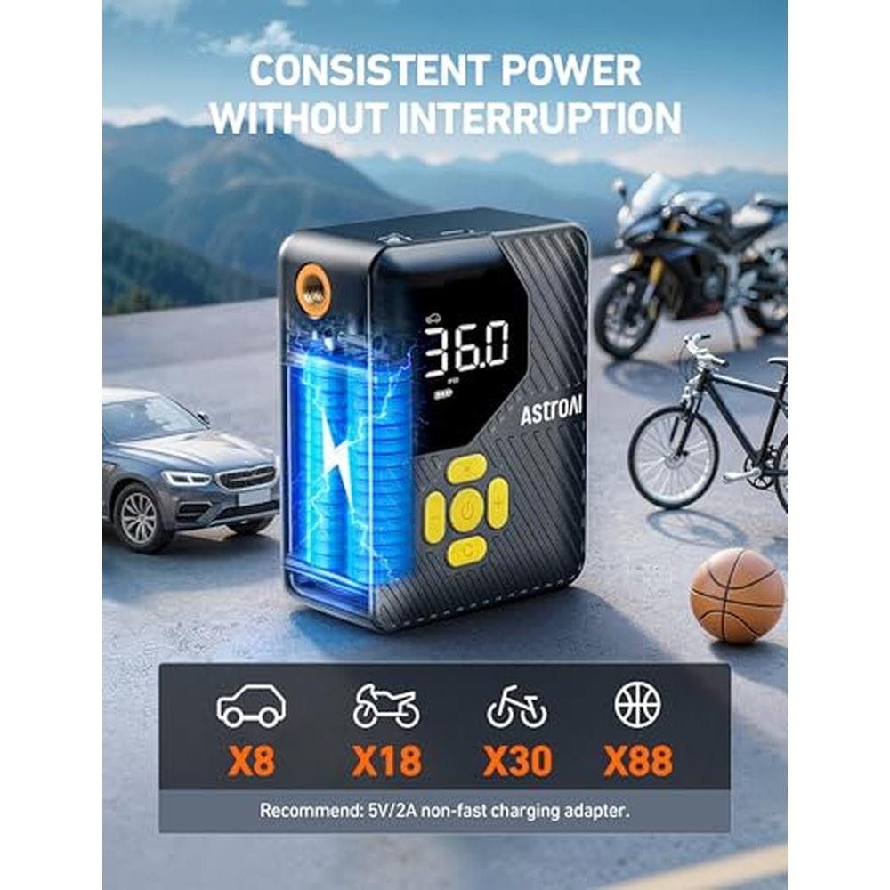 Tire Air: AstroAI L7 Mini Tire Inflator Portable Air – Packaging