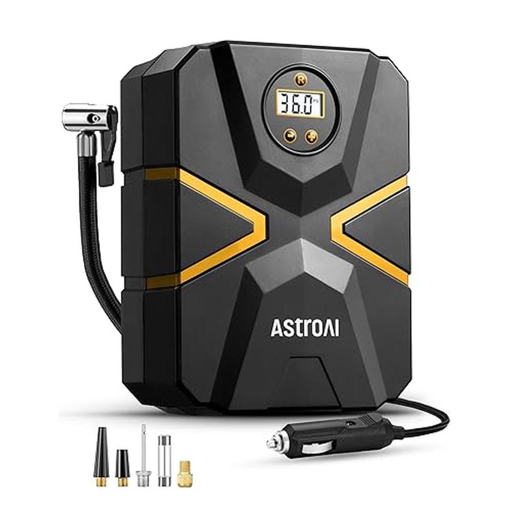 Tire Air: AstroAI S1 Tire Inflator Portable Air Compressor – Front View