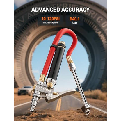 Pressure Gauge: AstroAI T3 Heavy-Duty Tire Pressure Gauge – Side View