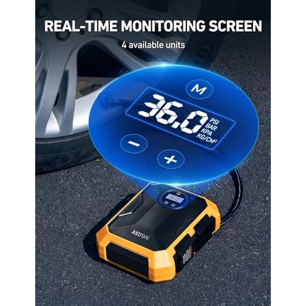Air Tire Inflator: AstroAI 12V DC Portable Air Compressor – In Use