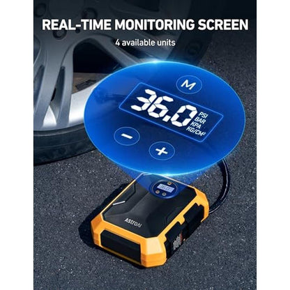 Air Tire Inflator: AstroAI 12V DC Portable Air Compressor – In Use