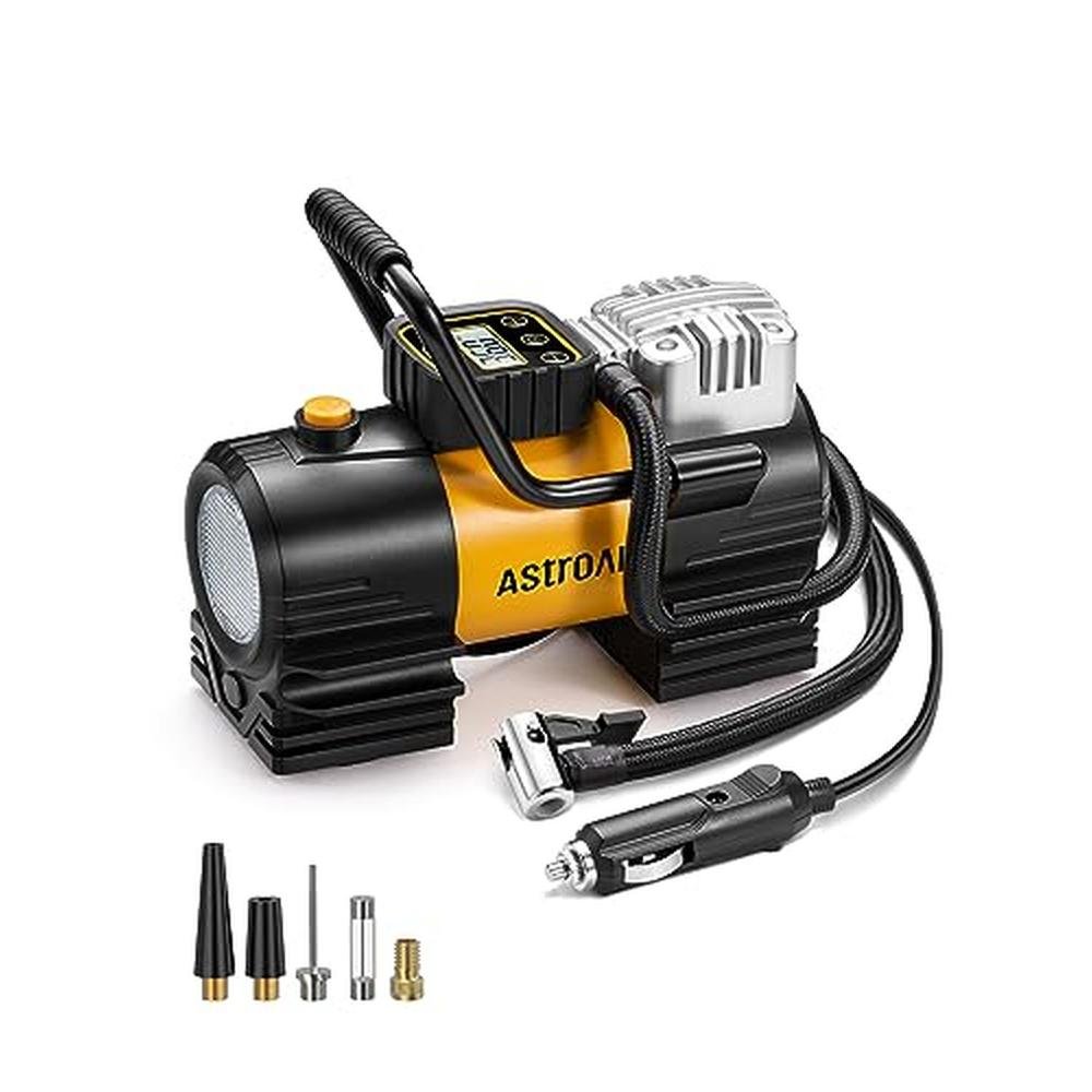 Tire Air: AstroAI Tire Inflator Portable Air Compressor Up – Front View