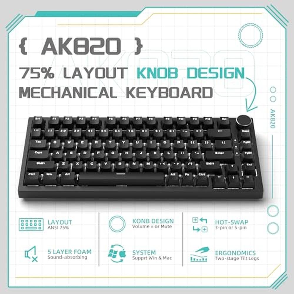 Keyboard Attack: AJAZZ AK820 Mechanical Gaming Keyboard – Side View
