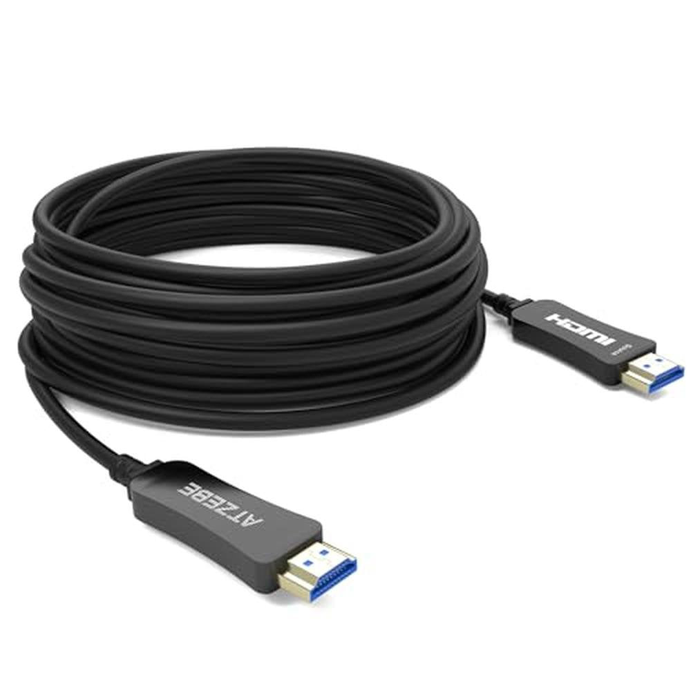 Fiber Cable: Atzebe Fiber Optic HDMI Cable 164ft – Front View