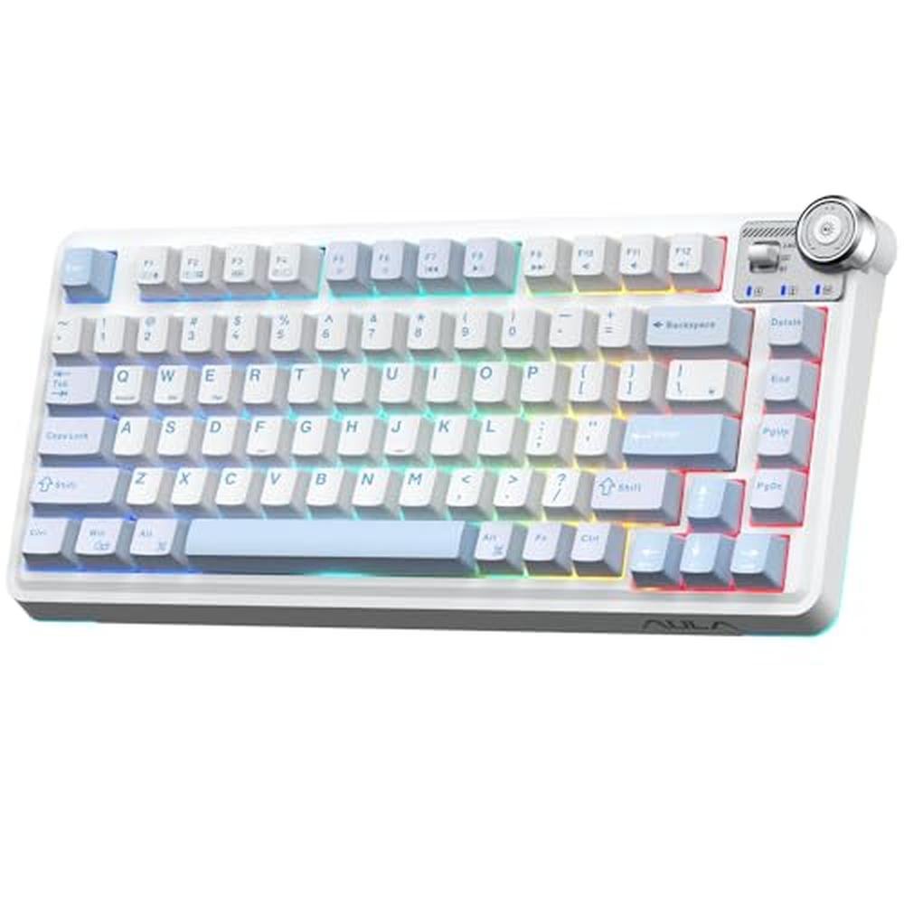 Wireless Gaming Keyboard: Aula AU75 75% Tri-Mode – Front View