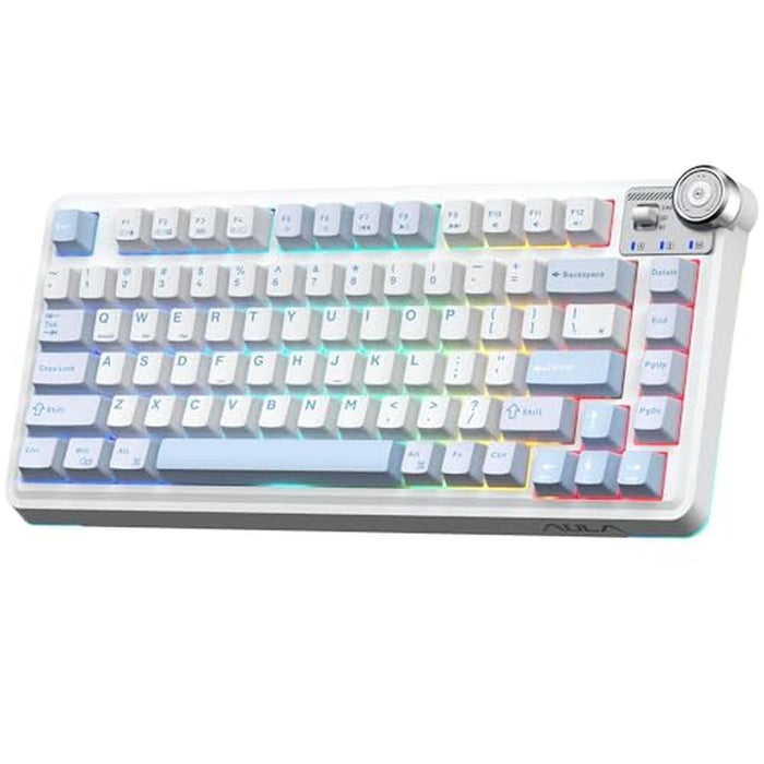 Wireless Gaming Keyboard: Aula AU75 75% Tri-Mode – Front View