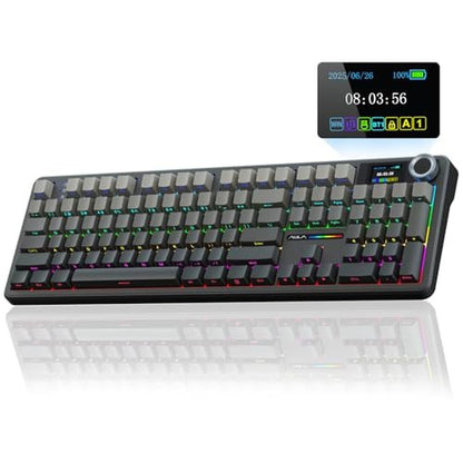 Keyboard AULA F108 PRO: Wireless Mechanical Keyboard with – Front View