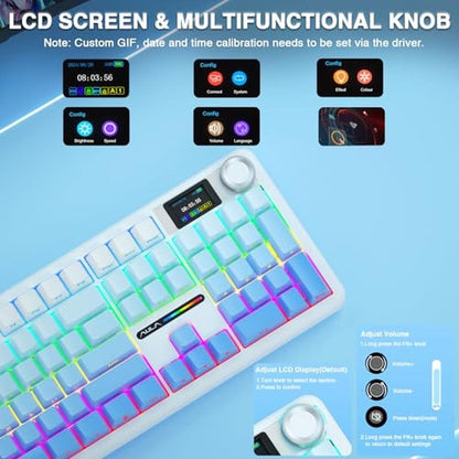 Keyboard AULA: AULA F108 PRO Wireless Mechanical Gaming – Close-up Detail