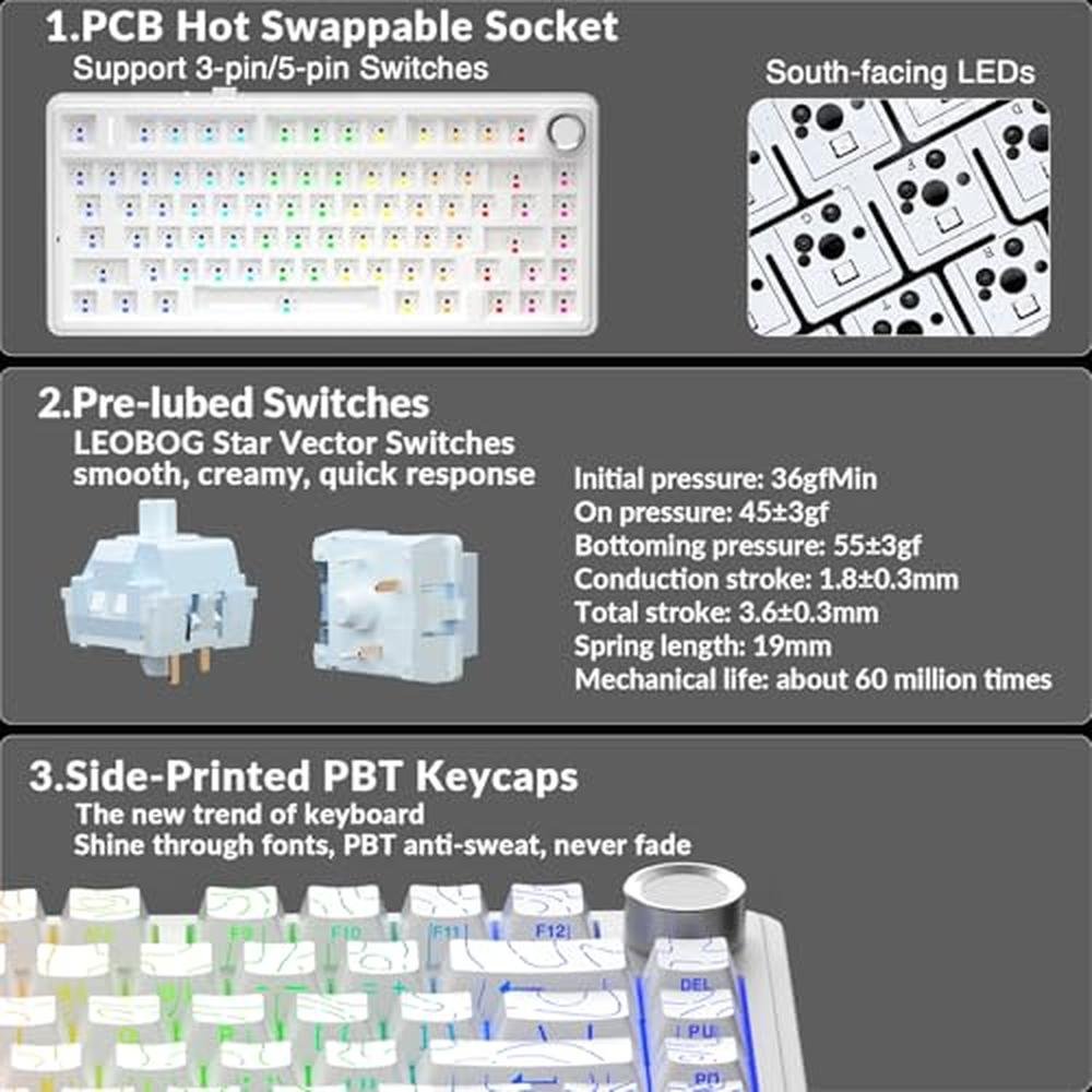 Keyboard AULA: AULA F75 Pro Wireless Mechanical Keyboard – In Use