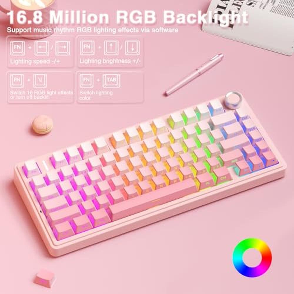Keyboard AULA: AULA F75 Pro Wireless Mechanical Keyboard – In Use