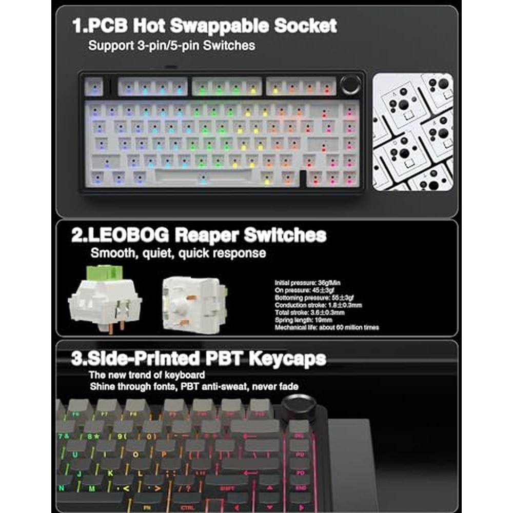 Mechanical Keyboard: AULA F75 Pro Wireless 75% Hot – Packaging