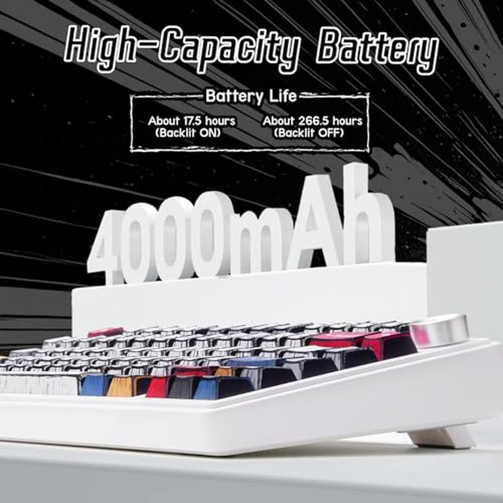 Creamy Keyboard: Aula F75 Wireless Mechanical Keyboard 75% – Close-up Detail