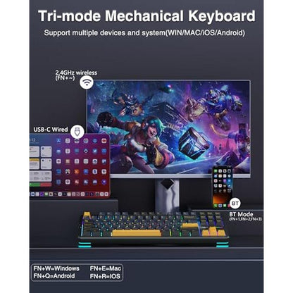 Keyboard AULA F87: AULA F87 Wireless Mechanical 75% TKL – Close-up Detail