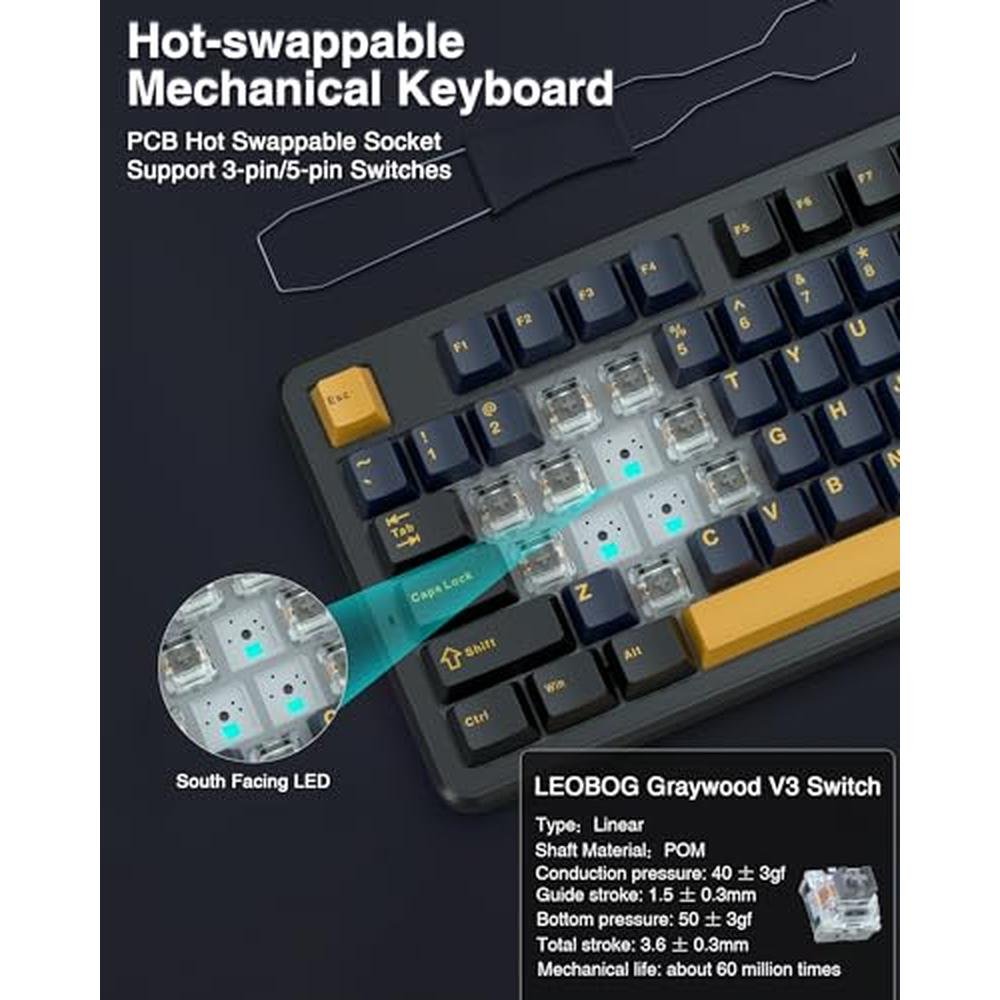 Keyboard AULA F87: AULA F87 Wireless Mechanical 75% TKL – Packaging