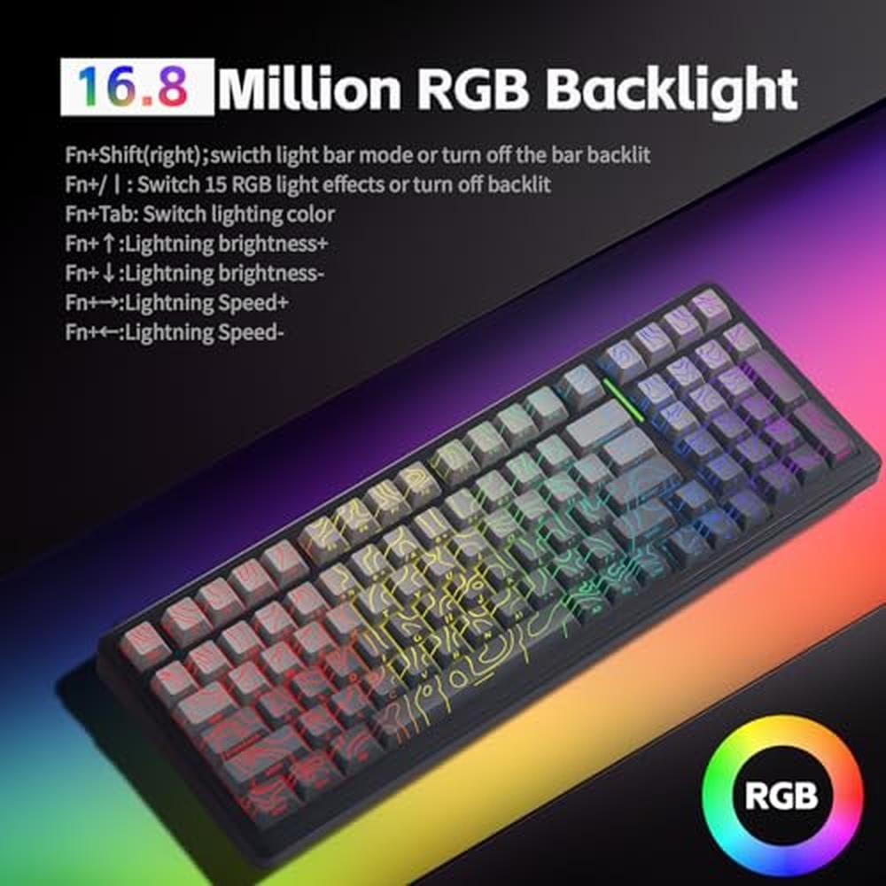 Aula F99 Keyboard: Wireless Mechanical Keyboard with – In Use