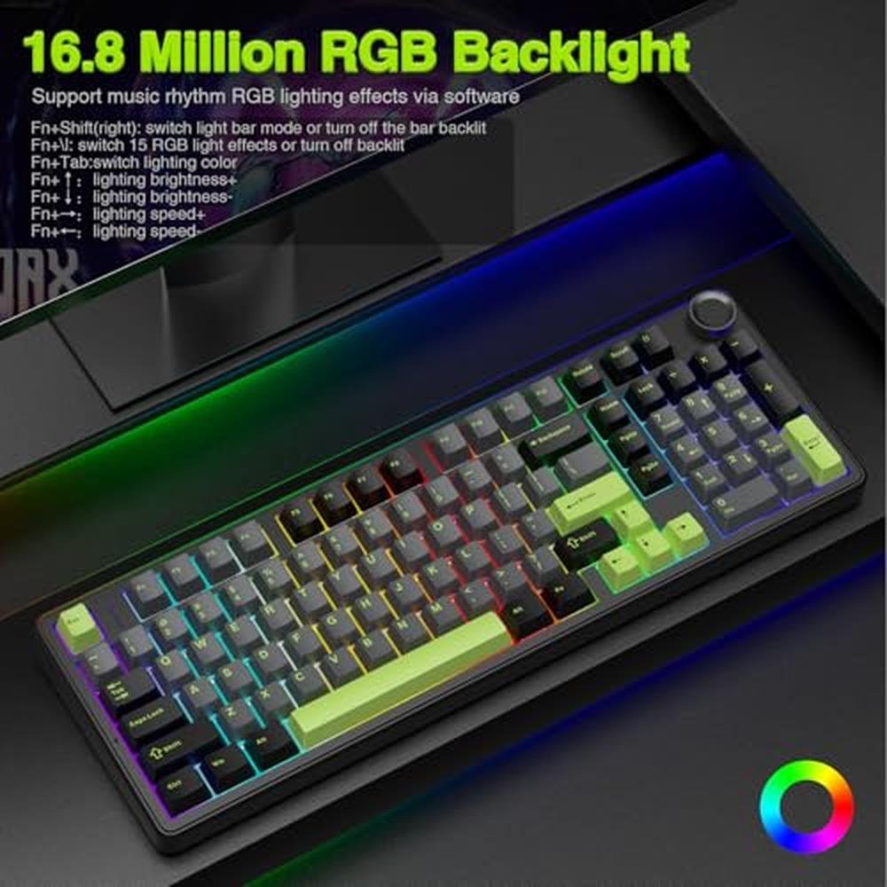 Keyboard AULA F99 Pro: Wireless Mechanical Keyboard with – In Use