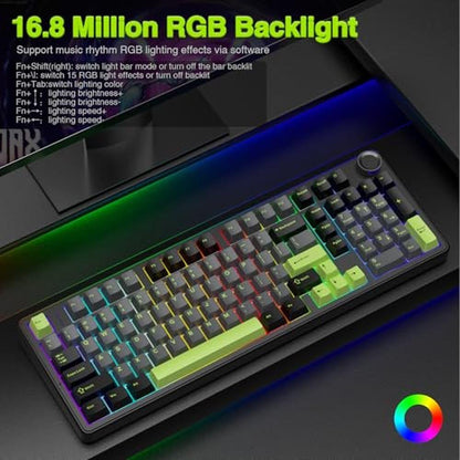 Keyboard AULA F99 Pro: Wireless Mechanical Keyboard with – In Use