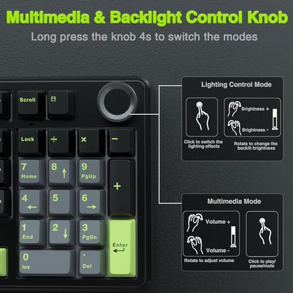 Keyboard AULA F99 Pro: Wireless Mechanical Keyboard with – Packaging