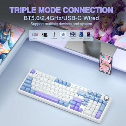 Keyboard AULA F99 Pro: Wireless Mechanical Keyboard with – Close-up Detail