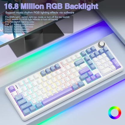 Keyboard AULA F99 Pro: Wireless Mechanical Keyboard with – In Use