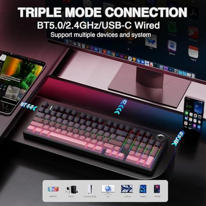 Keyboard AULA: AULA F99 Pro Wireless Mechanical Keyboard – Close-up Detail