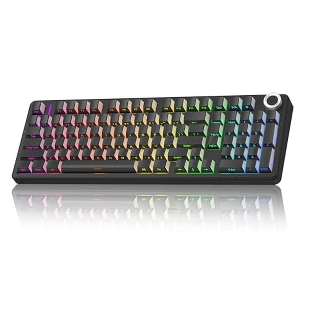 Keyboard Black: AULA F99 Pro Wireless Mechanical Keyboard – Front View