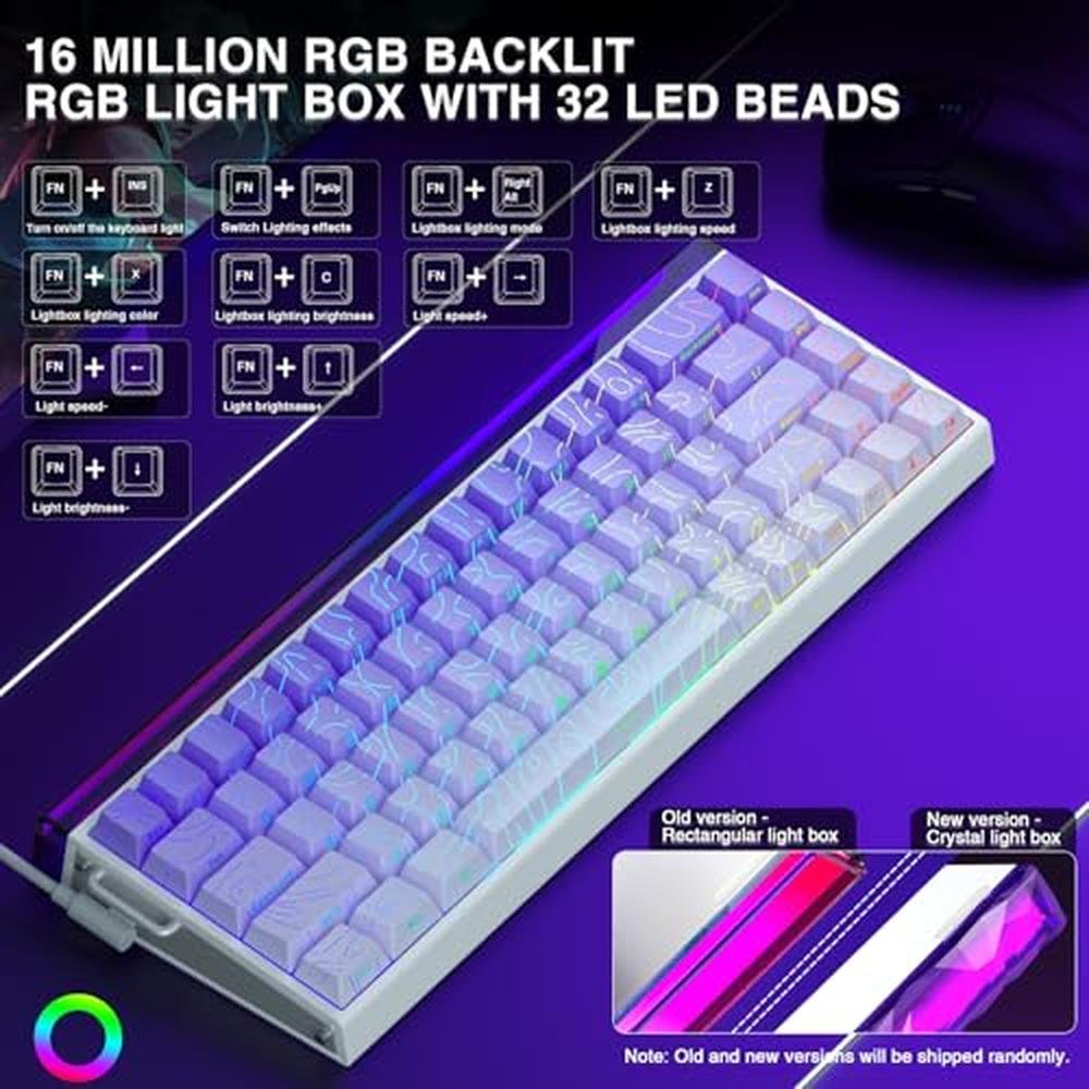 Keyboard AULA: AULA Hero 68 HE 60% Gaming Keyboard Wired – Close-up Detail