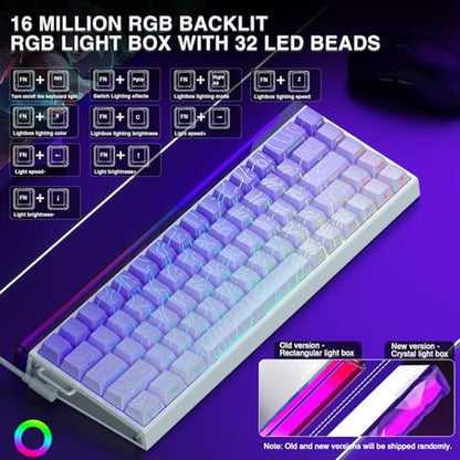 Keyboard AULA: AULA Hero 68 HE 60% Gaming Keyboard Wired – Close-up Detail