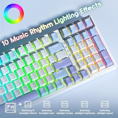 Mechanical Keyboard: AULA 99-Key Tri-Mode Wireless Gaming – In Use