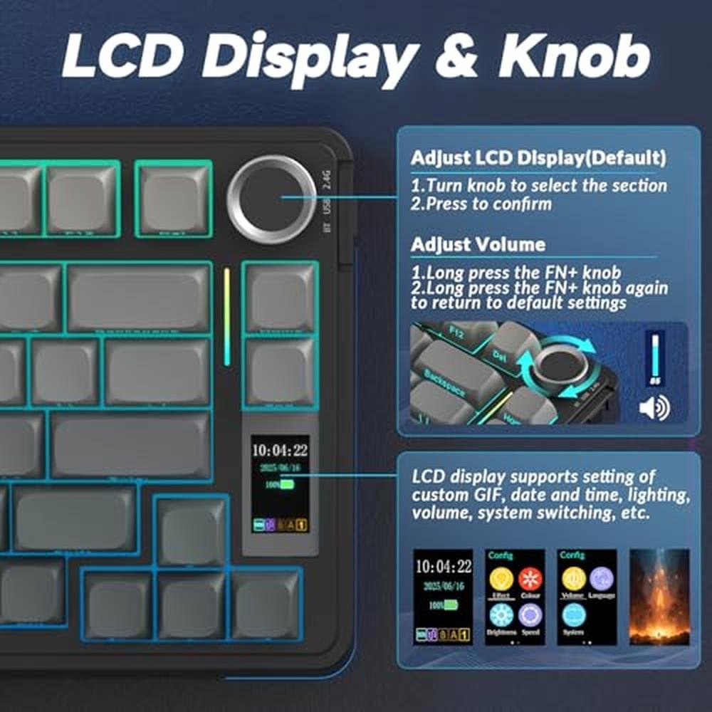Keyboard AULA: AULA S75 PRO Wireless Mechanical Keyboard – Close-up Detail