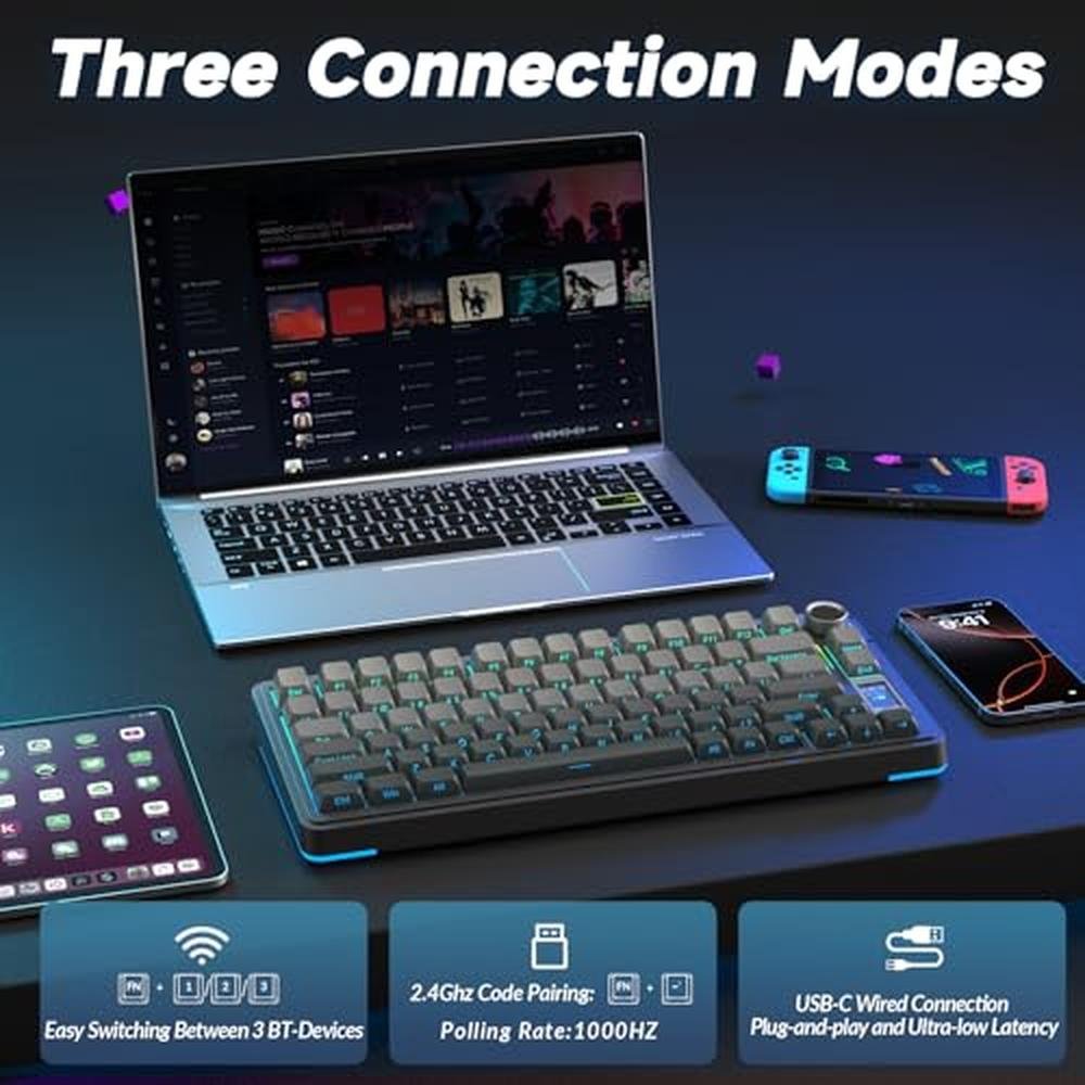 Keyboard AULA: AULA S75 PRO Wireless Mechanical Keyboard – In Use