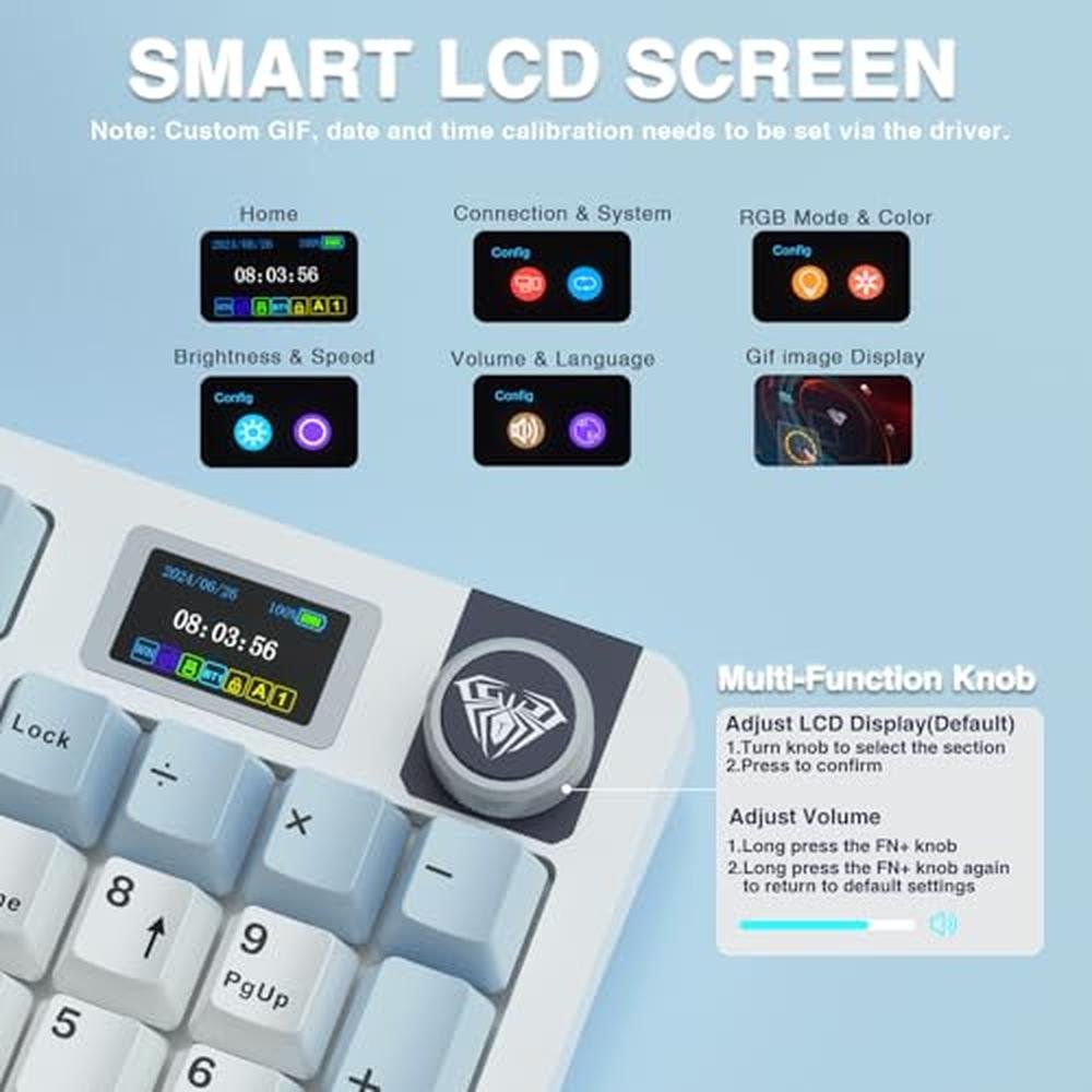Keyboard AULA: AULA S98 Pro Wireless Mechanical Keyboard – Close-up Detail