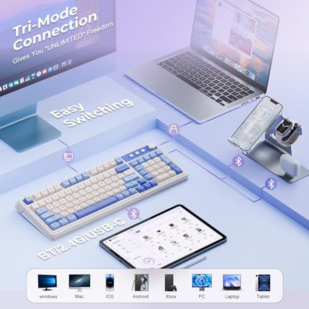 Keyboard AULA: AULA S99 Wireless Keyboard Tri-Mode – Close-up Detail