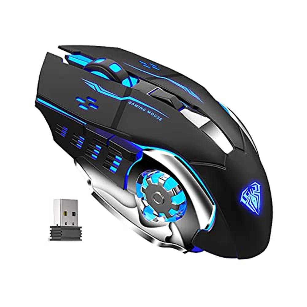 AULA SC100 Silent Wireless Gaming Mouse Rechargeable – Front View
