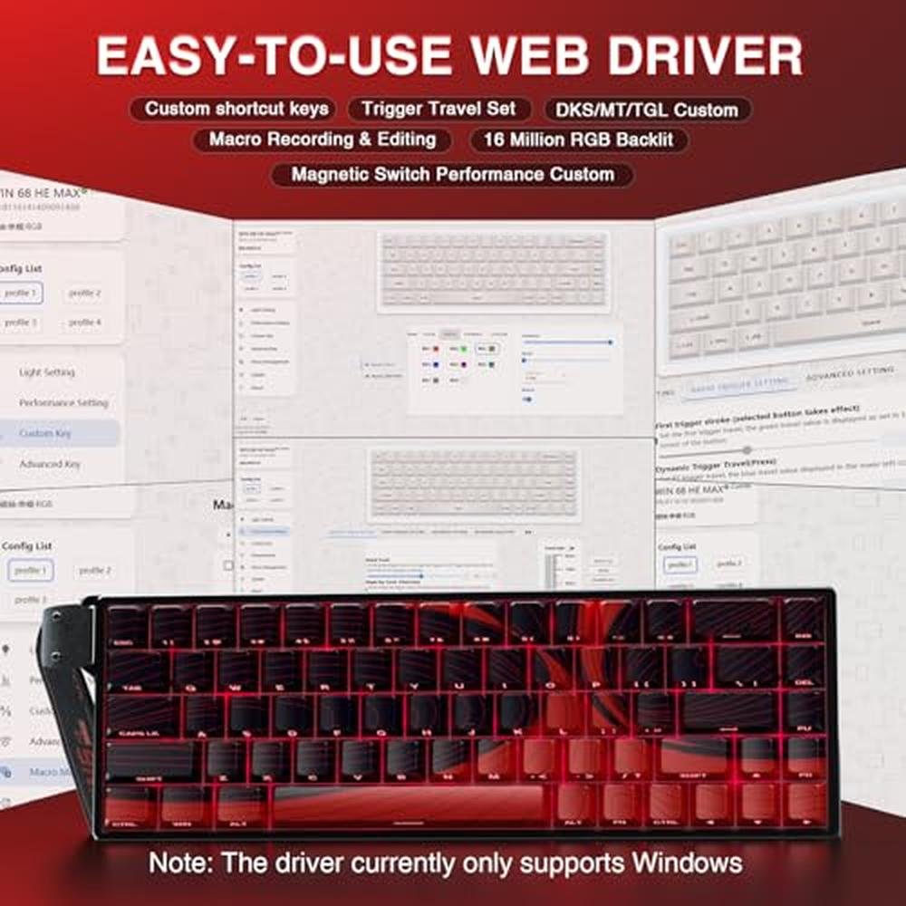 Gaming Keyboard: AULA WIN68 HE MAX Hall Effect Magnetic – Packaging