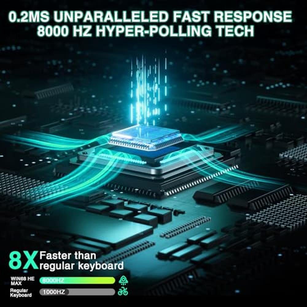 Gaming Keyboard: AULA WIN68 HE MAX Hall Effect Magnetic – Close-up Detail