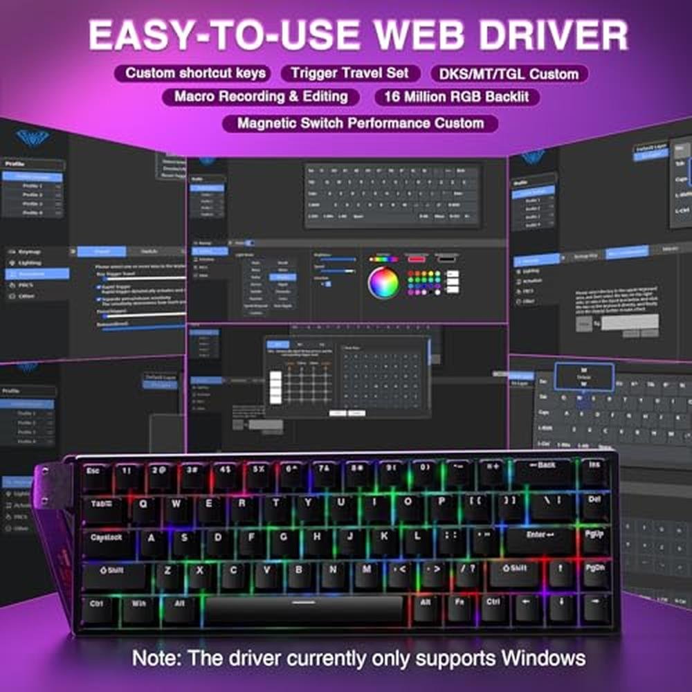 Keyboard AULA: AULA WIN68 HE Mechanical Gaming Keyboard 60% – Packaging