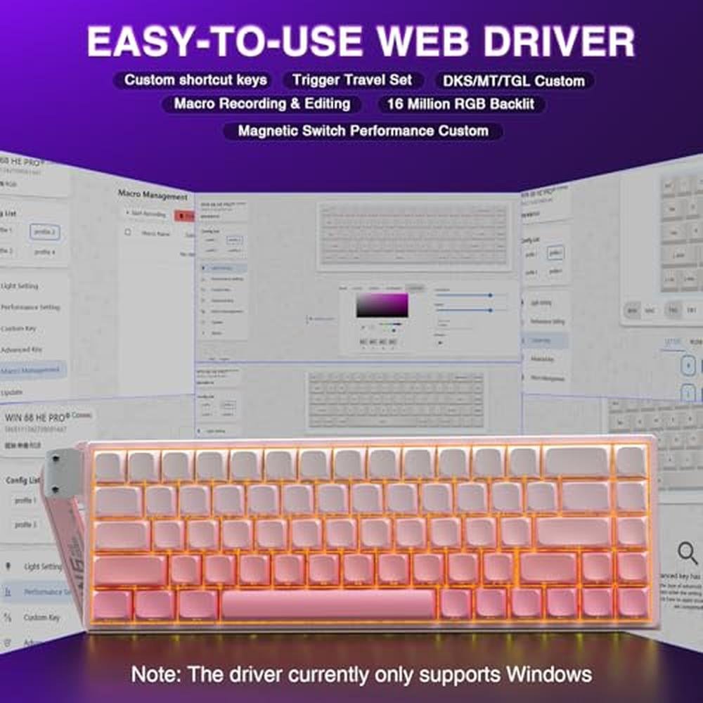 Keyboard AULA: AULA WIN68 HE Mechanical Gaming Keyboard 60% – Packaging
