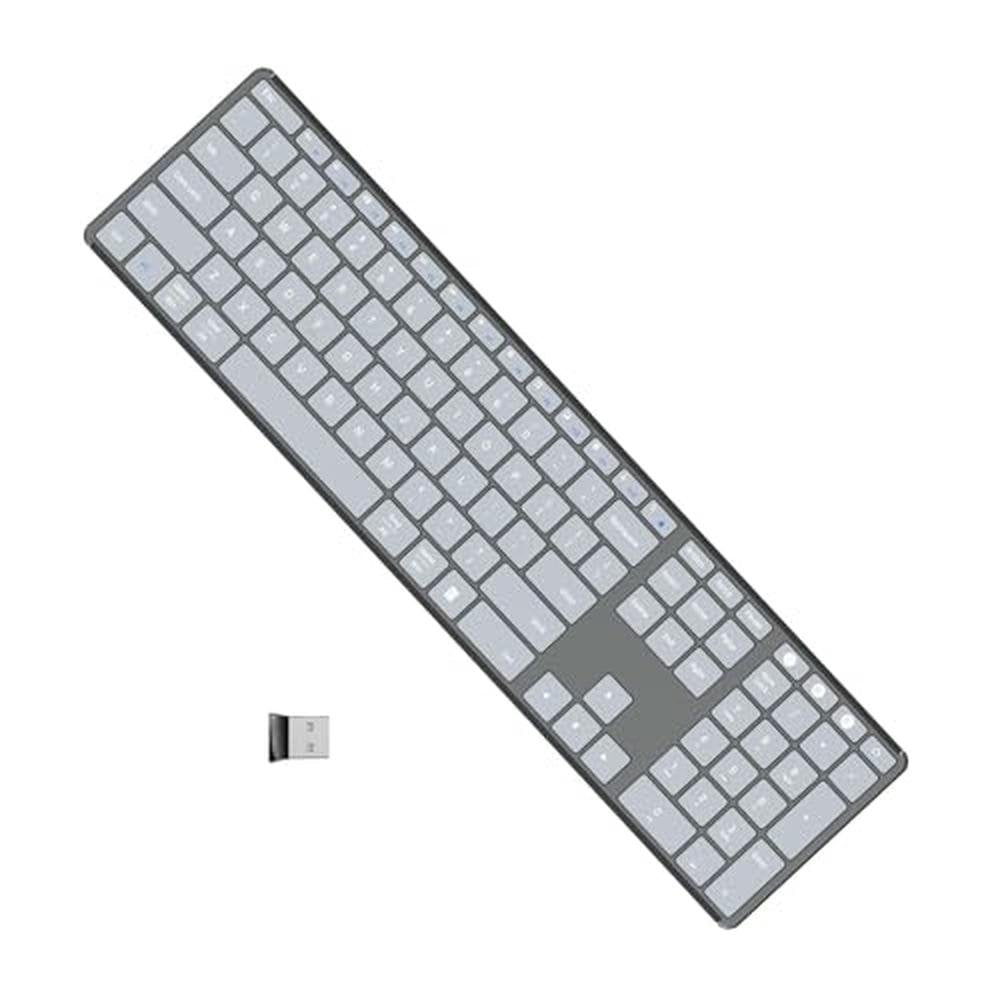 AUSDOM Full Size Bluetooth Keyboard – Front View