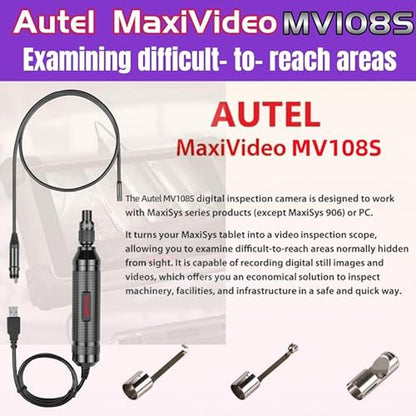 Autel MaxiVideo MV108S: Waterproof Endoscope Video Scope – Side View