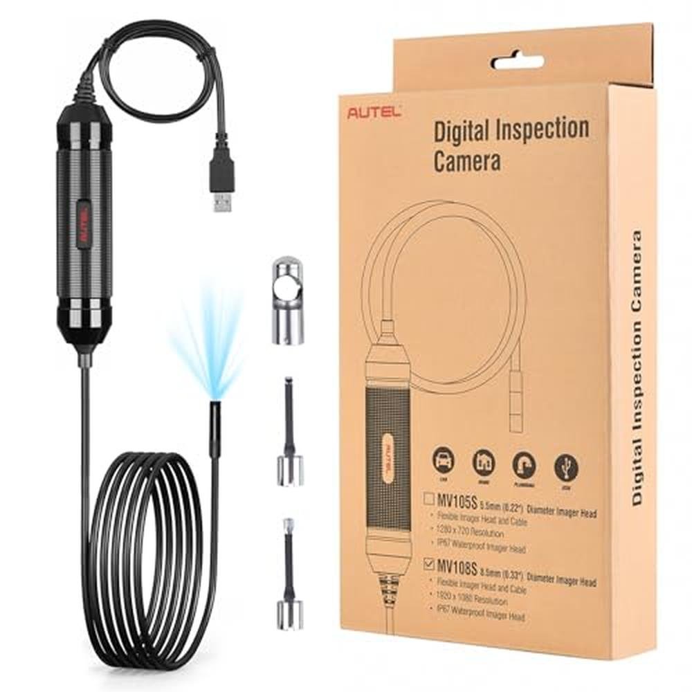 Autel Camera: Autel MaxiVideo MV108S USB Endoscope – Front View
