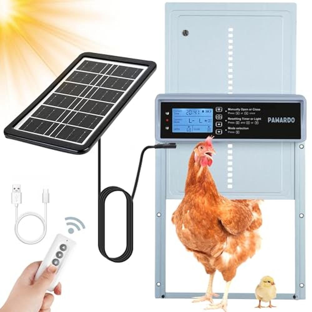 Automatic Chicken Door: PAWARDO LCD Display 5 Modes Timer – Front View